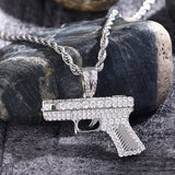 YOUNG. WILD. FREE. - Glcok Handgun Pendant - 1.5inch Charms & Pendants 
