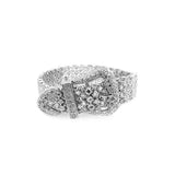 Avera - Cubic Zirconia Buckle Bracelet - One Size - Open White