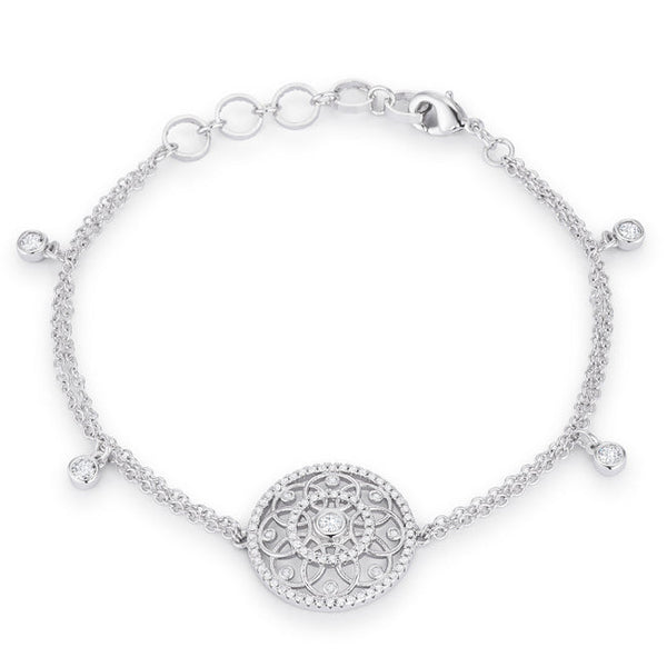 .5 Ct Bracelet with Interlocking Circles and CZ