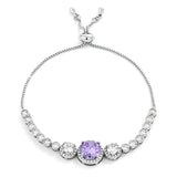 Graduated CZ Bolo Style Tennis Bracelet