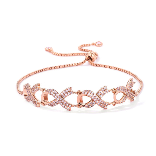 CZ Ribbon Bracelet