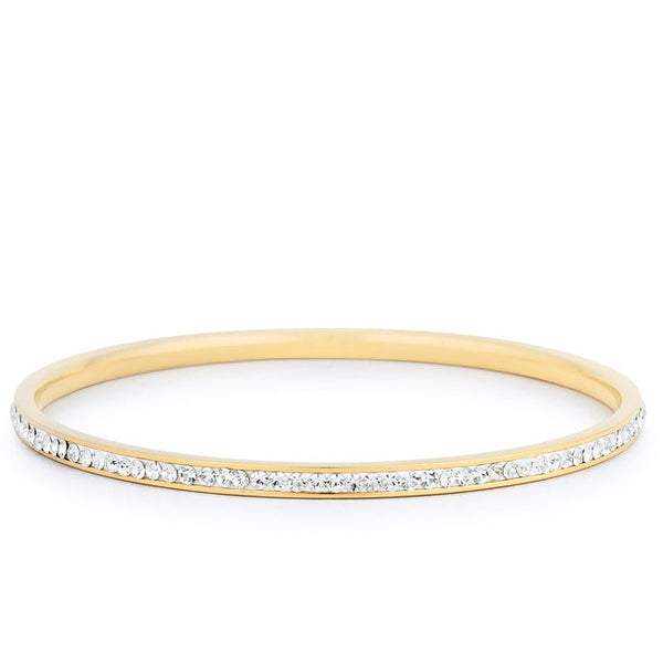 Simple Finish Crystal Bangle