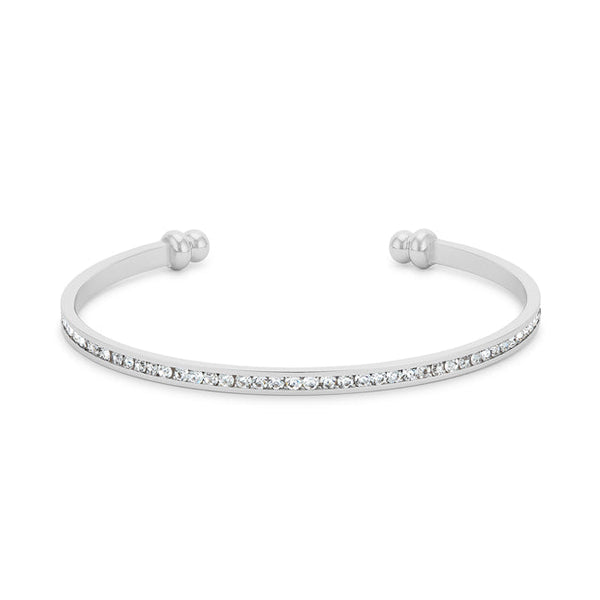 Channel-Set Cubic Zirconia Cuff