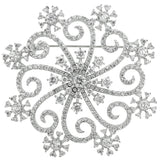 Avera - Snowflake Brooch - One Size - Silver