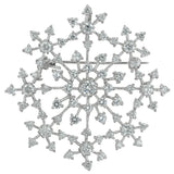 Avera - Delicate Snowflake Brooch - One Size - Silver