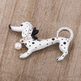 Dachshund Brooch With Crystals