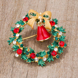 Avera - Wreath Brooch With Crystals - One Size - Multi