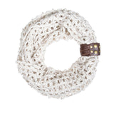 Avera - Off Sonia Crochet Cowl Scarf - One Size - White
