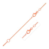 RCJ - Extendable Cable Chain in 14k Rose Gold (1.2mm) - 18 - Pink