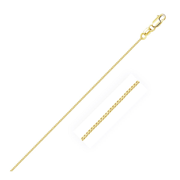 14k Yellow Gold Classic Box Chain .6mm