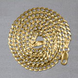 3.6mm 14k Yellow Gold Solid Curb Chain