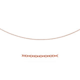 2.5mm 14k Rose Gold Pendant Chain with Textured Links