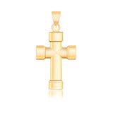RCJ - 14k Yellow Gold Cross Pendant with Block Like Ends - One Size - Gold