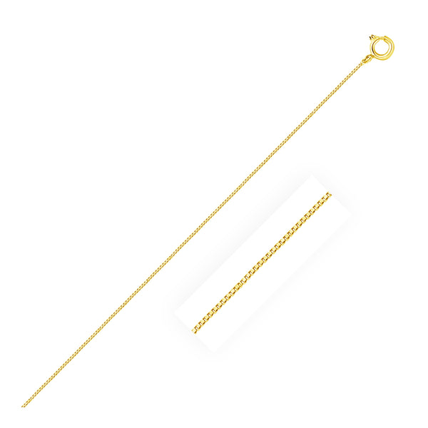 14k Yellow Gold Classic Box Chain 0.45 mm