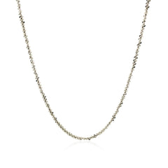 Rhodium Plated 1.7mm Sterling Silver Sparkle Style Chain