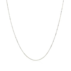 10k White Gold Classic Box Chain 0.45mm