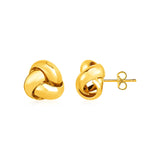 RCJ - Polished Love Knot Post Earrings in 14k Yellow Gold - One Size - Gold