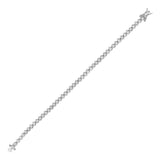 Tennis Bracelet with Round Cubic Zirconia in Sterling Silver