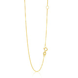 14k Yellow Gold Adjustable Box Chain 0.6mm