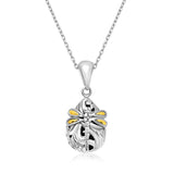RCJ - 18k Yellow Gold & Sterling Silver Dragonfly Motif Baroque Pendant - 18 - Gold