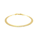 4.0mm 14k Yellow Gold Super Flex Herringbone Bracelet