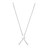 Sterling Silver 8 inch Adjustable Friendship Bracelet Chain with Disc Slide