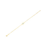 14k Yellow Gold MOP Evil Eye Bracelet