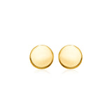 14k Yellow Gold Polished Round Post Earrings