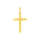 RCJ - 14k Yellow Gold Polished Cross Pendant - One Size - Gold