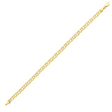 Round Link Charm Bracelet in 10k Yellow Gold
