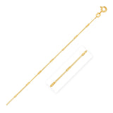 RCJ - Bar Links Saturn Chain in 14k Yellow Gold (2.5mm) - 18 - Gold