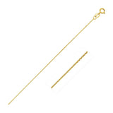 14k Yellow Gold Diamond Cut Cable Link Chain 0.8mm