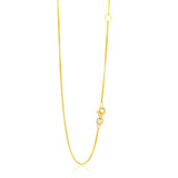 14k Yellow Gold Adjustable Box Chain 0.8mm