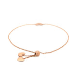 14k Rose Gold Adjustable Heart Bracelet