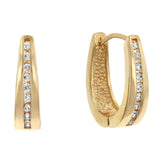 Elegant Finish Cubic Zirconia Hoop Earrings