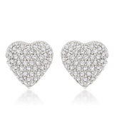 Special Pave Heart Earrings