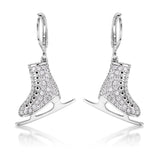 Delicate .85Ct Plated Ice Skate Earrings