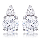 Simple Plated CZ Stud Earring