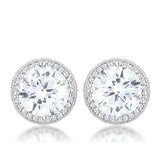 5.84 Ct CZ Halo Earrings