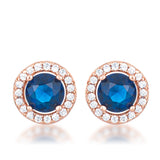 2.3Ct Plated CZ Halo Earrings