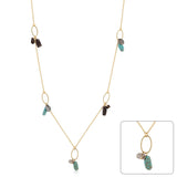 Avera - Avera Golden Assorted Charms and Crystals Necklace - One Size - Gold