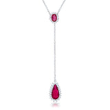 Lara 5.8ct CZ Classic Drop Lariat Necklace