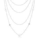 Multi-Chain Star Necklace with CZ