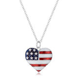 Stars and Stripes Necklace with CZ