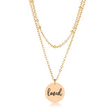 Delicate Gold Plated Necklace Loved