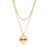 Delicate Gold Plated Necklace Thankful