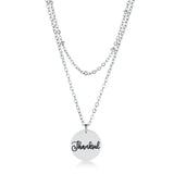 Delicate Silver Plated Necklace Thankful