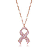 CZ Pave Ribbon Necklace