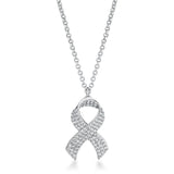 CZ Pave Ribbon Necklace