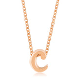 Avera Finish Initial C Pendant Necklace in Polished Gold